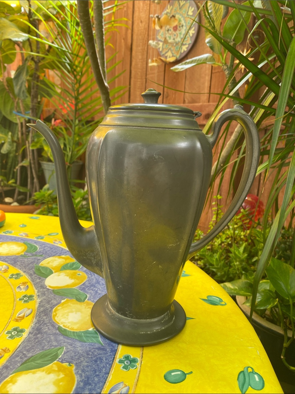 Old colonial vintage pewter teapot!